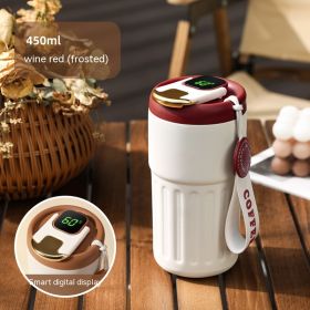 Stainless Steel Portable Advanced Portable Vacuum Cup (Option: Wine Red-450ML)