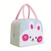 1pc Cartoon Rabbit Animal Cute Bento Bag; School Insulation Lunch Box; Lunch Bag