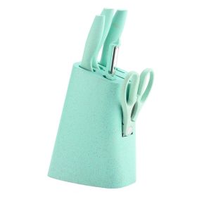 Color Straw Cutter With Cutting Board Suit (Option: Green 6PCs)